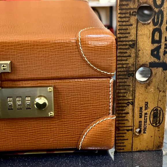 Loewe Bags Loewe Tan Leather Briefcase Hard Case Combination Locks